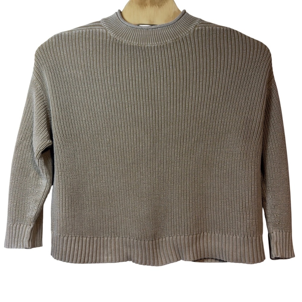 Haven Well Within Women's Roll Neck Knit Sweater Size XL Minimalist Neutral